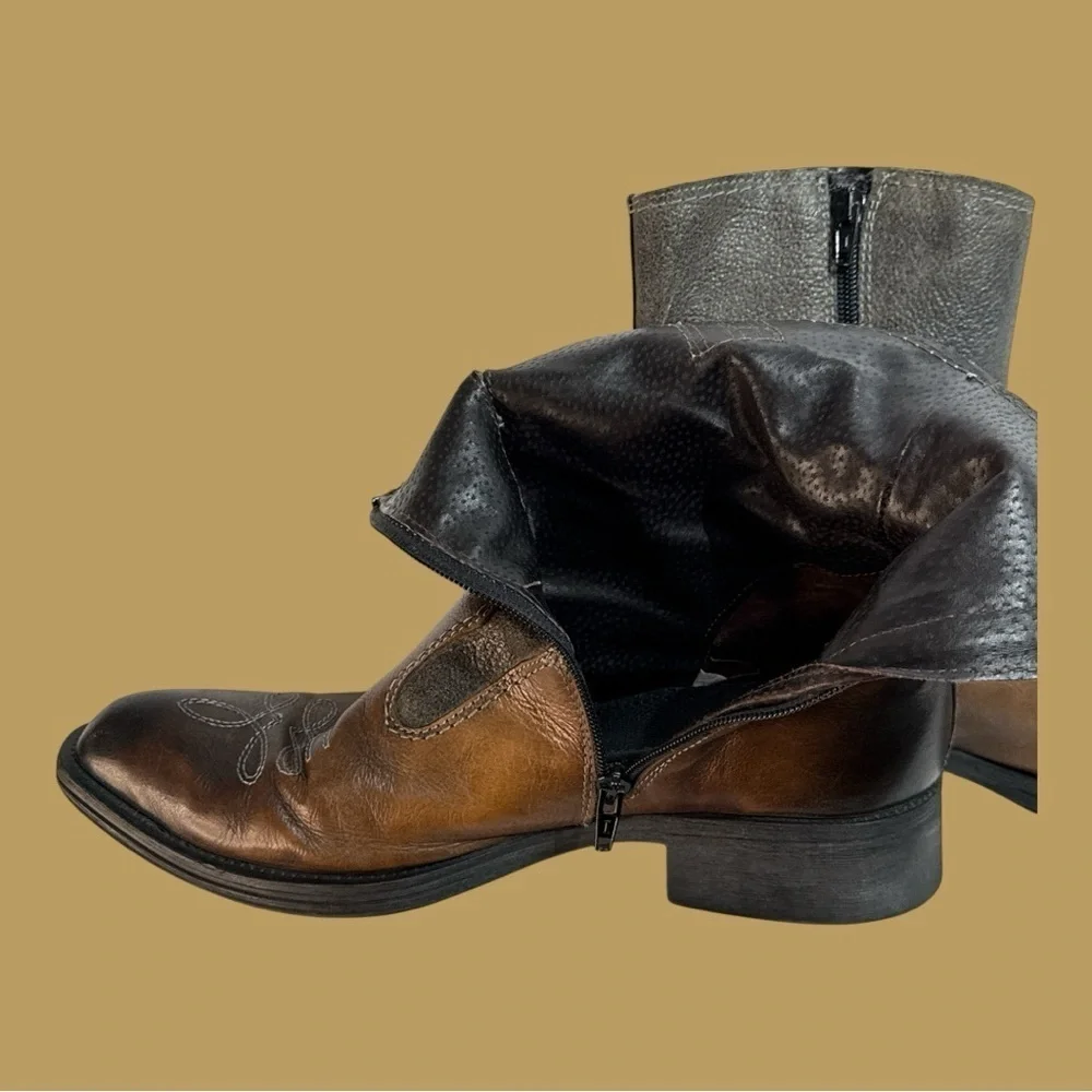 ALDO Men’s Western Casual Side Zipper Short Boots Size 41, US Size 8